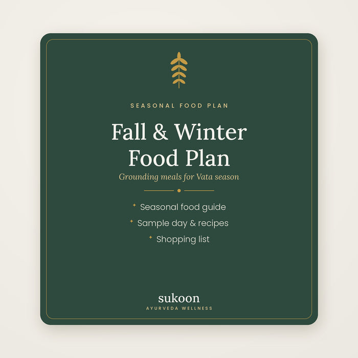 Fall & Early Winter Food Plan